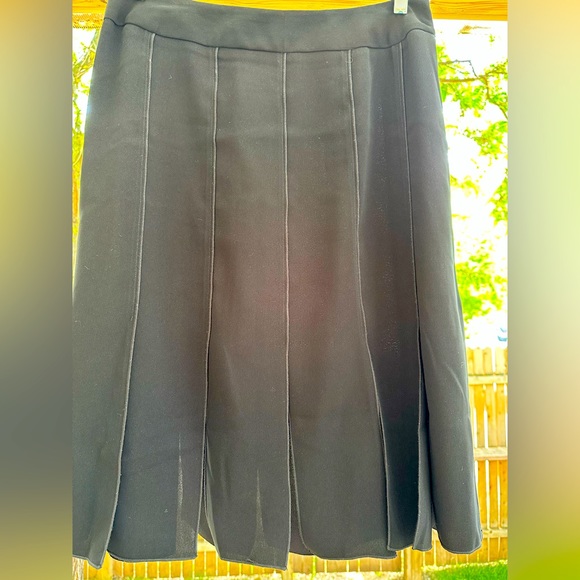 Drama Black Crepe Gored Flip Fun Party Event Skirt size 12 - Picture 3 of 15